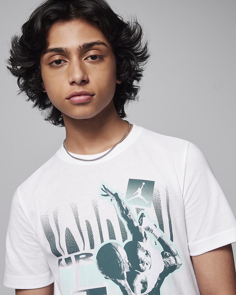 Air Jordan Big Kids Court Fade T Shirt. Nike